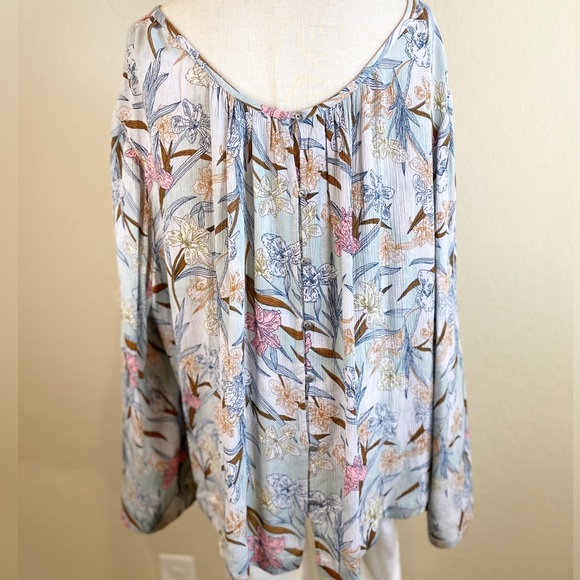 Melrose & Market Floral Boho Top (3X) - Picture 3 of 11